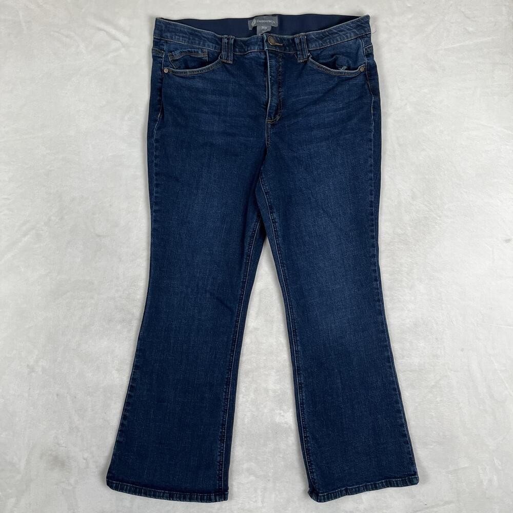 Democracy Ab Technology Bootcut Jeans Womens 16P Blue Dark Wash Stretch Denim
